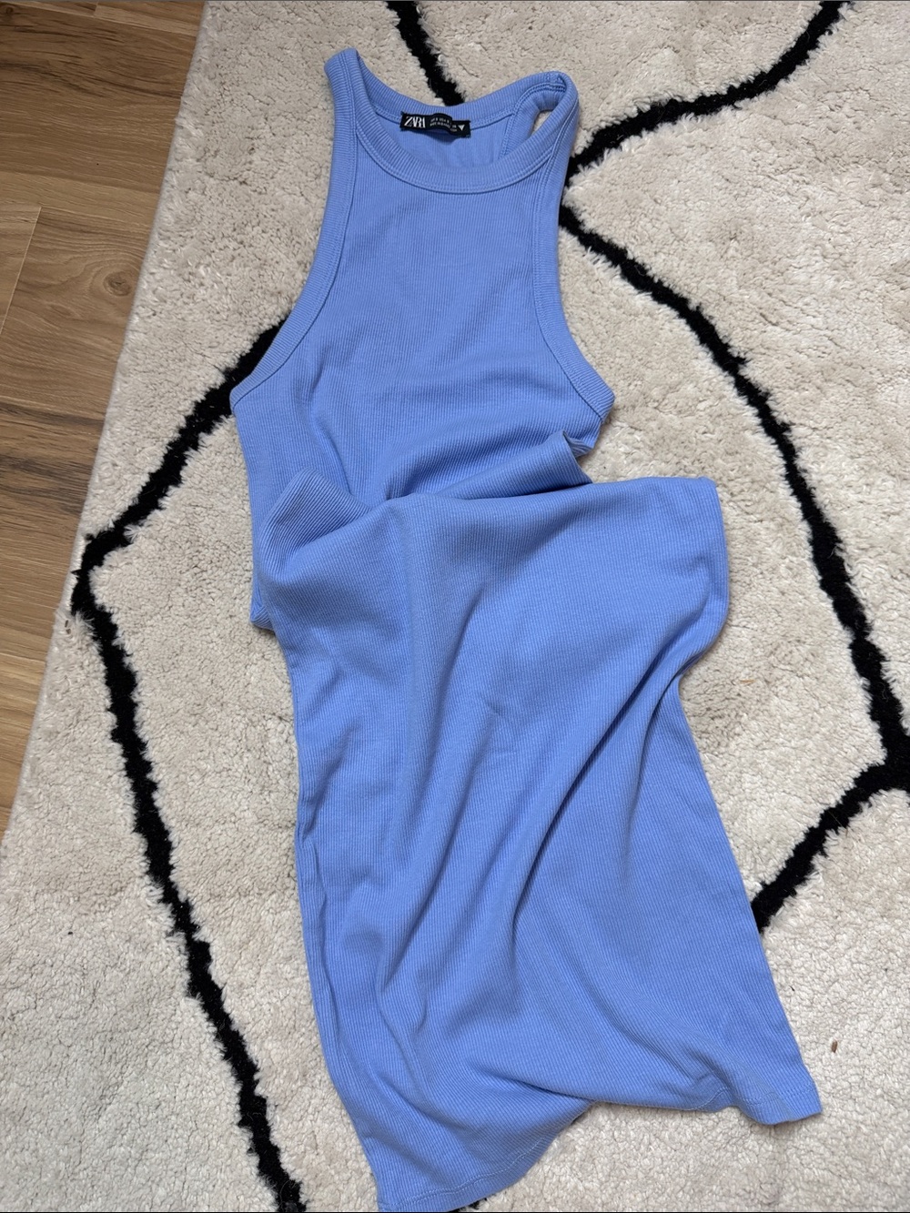 Zara Lavender Ribbed Tank Dress